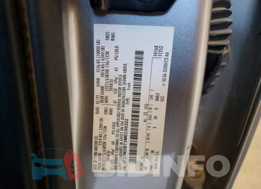 1FT7W2BT3MEC60322 Photo# 13