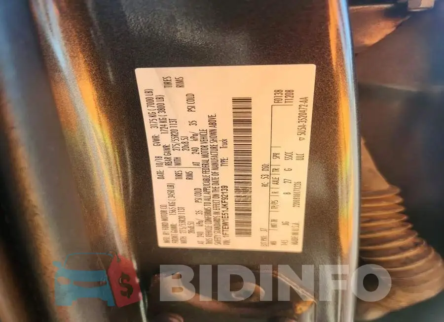 1FTEW1E51JKF92139 Photo# 12