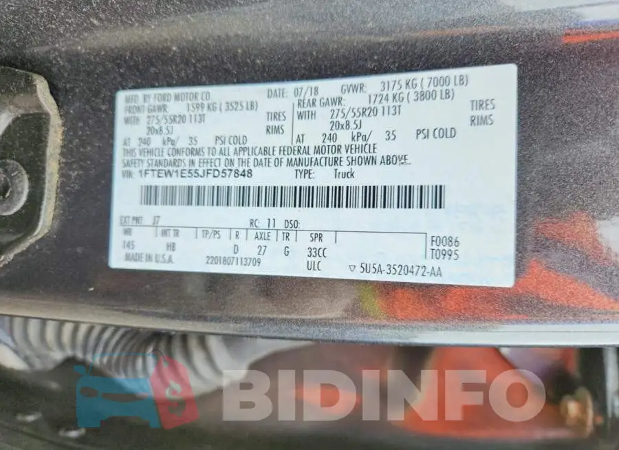 1FTEW1E55JFD57848 Photo# 13