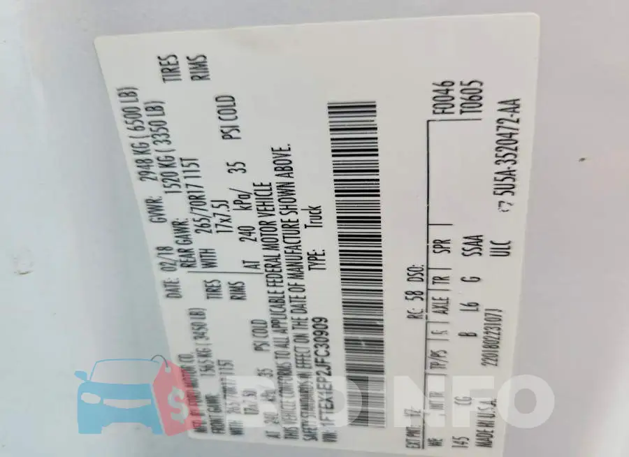 1FTEX1EP2JFC30909 Photo# 12