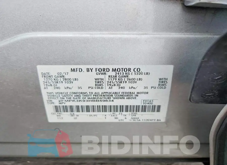 2FMPK3K93HBB59834 Photo# 13