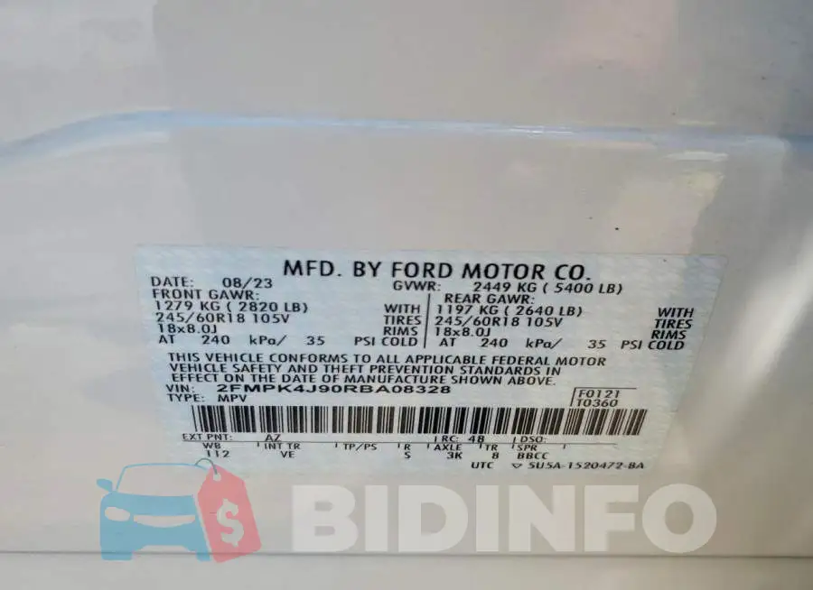 2FMPK4J90RBA08328 Photo# 13