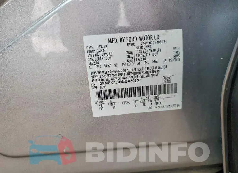 2FMPK4J99NBA59837 Photo# 13