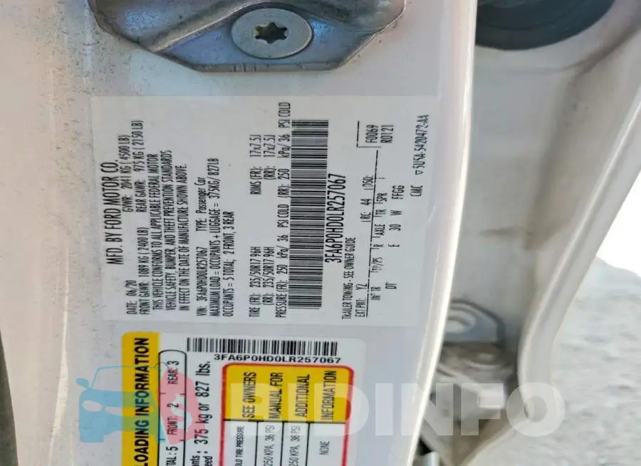 3FA6P0HD0LR257067 Photo# 12