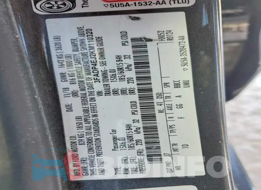 3FADP4EJ2KM110320 Photo# 12