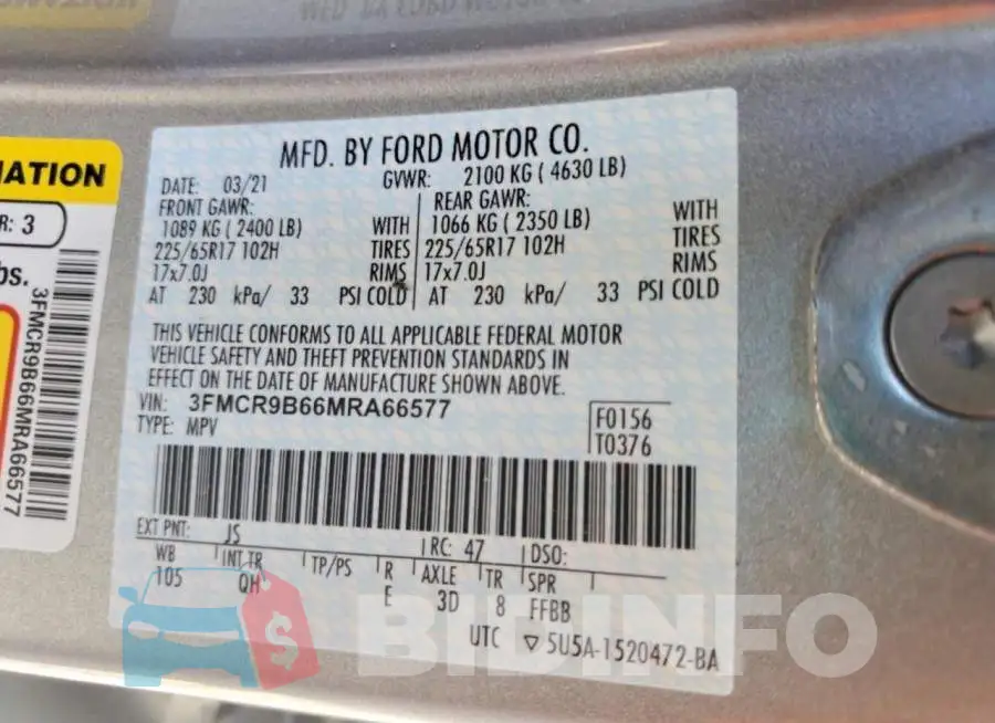 3FMCR9B66MRA66577 Photo# 13