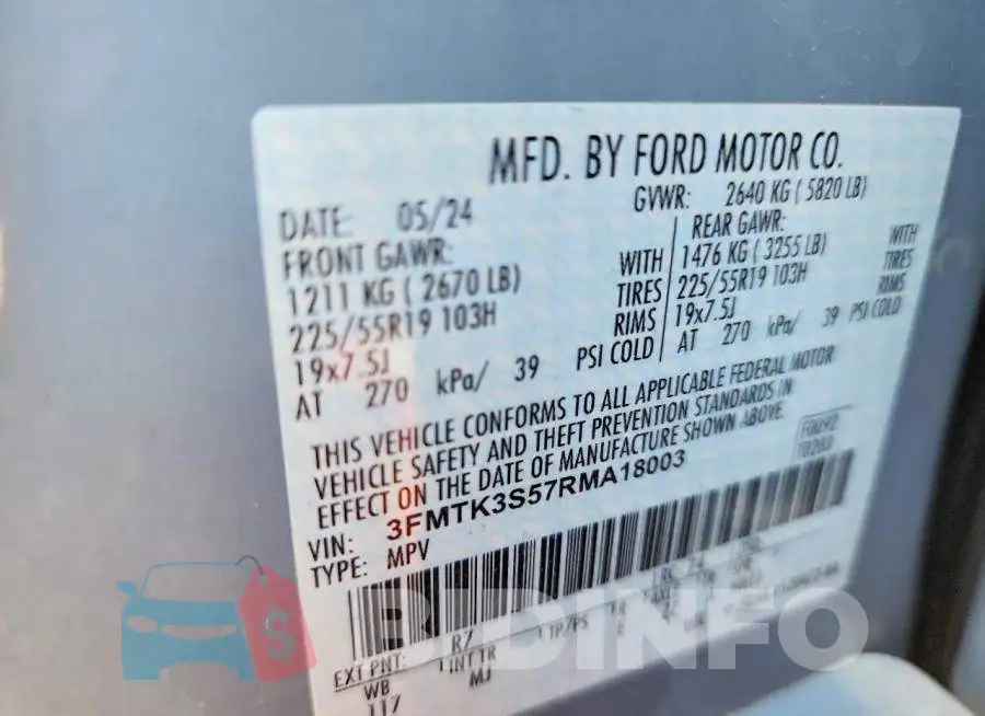 3FMTK3S57RMA18003 Photo# 13