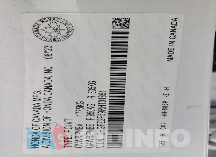 2HGFE2F59RH101851 Photo# 12