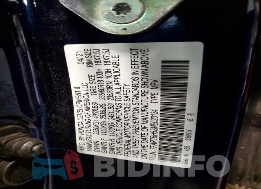 7FART6H52ME020134 Photo# 14