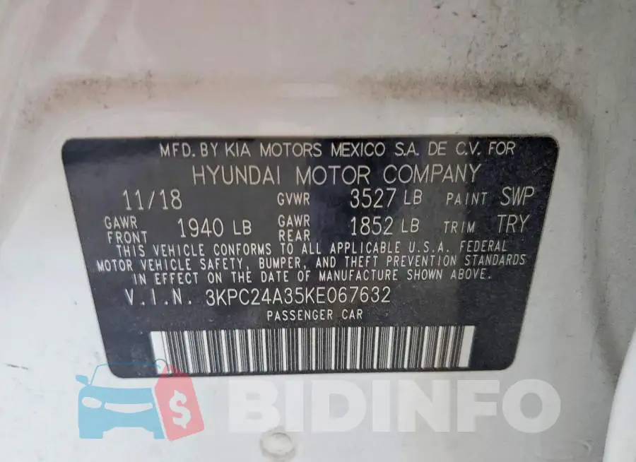 3KPC24A35KE067632 Photo# 12