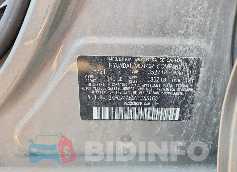 3KPC24A60NE155163 Photo# 12