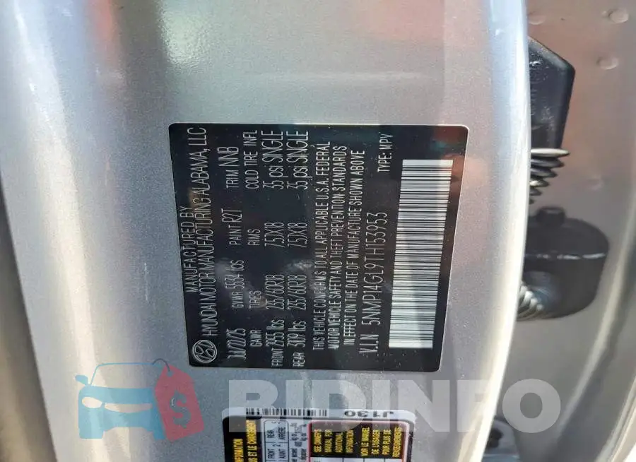 5NMP14GL9TH153953 Photo# 13