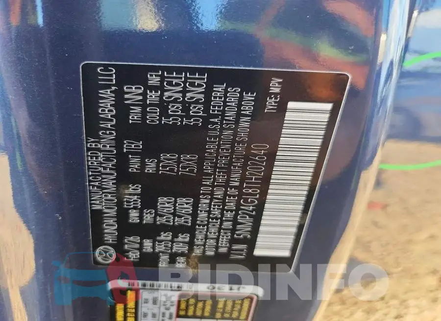 5NMP24GL8TH202640 Photo# 12
