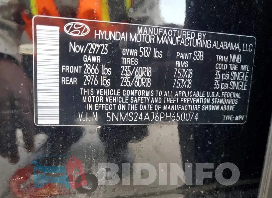 5NMS24AJ6PH650074 Photo# 13