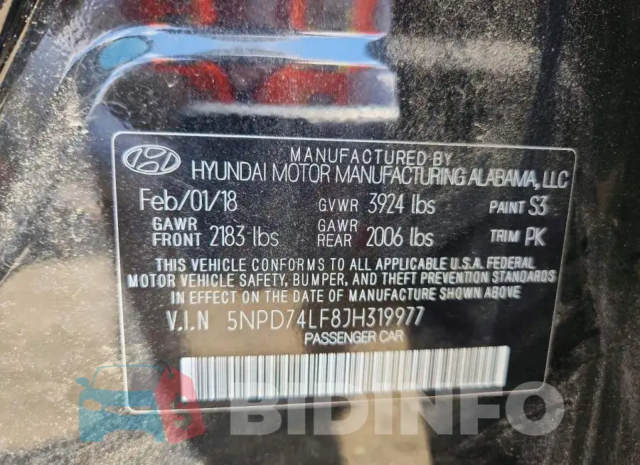5NPD74LF8JH319977 Photo# 12