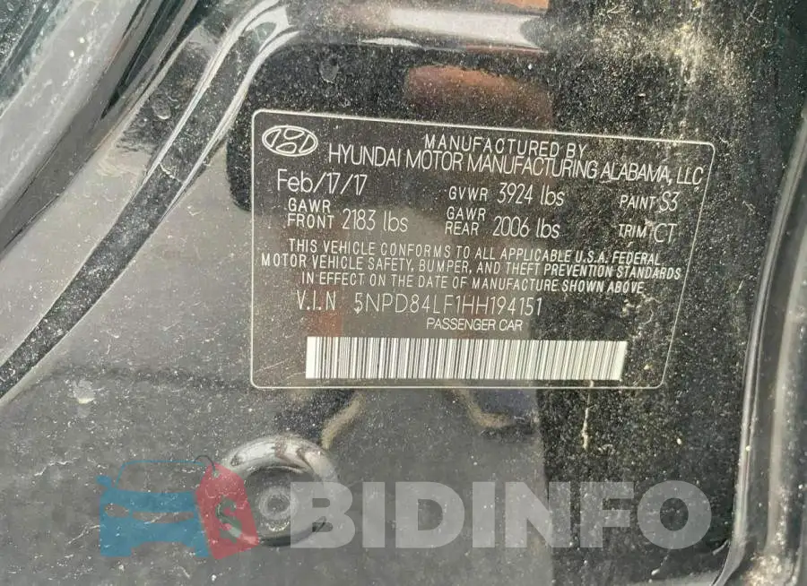 5NPD84LF1HH194151 Photo# 10