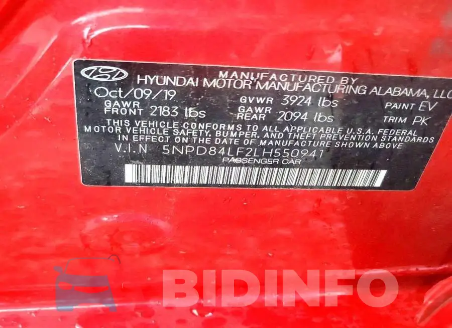 5NPD84LF2LH550941 Photo# 12