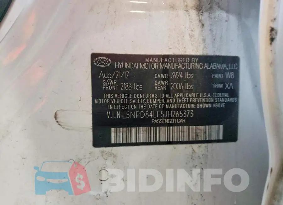 5NPD84LF5JH265373 Photo# 12