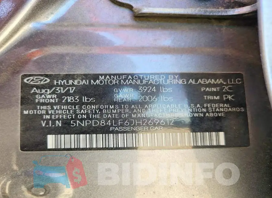 5NPD84LF6JH269612 Photo# 13