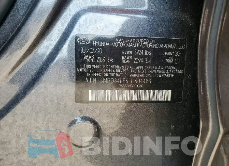 5NPD84LF6LH604483 Photo# 12