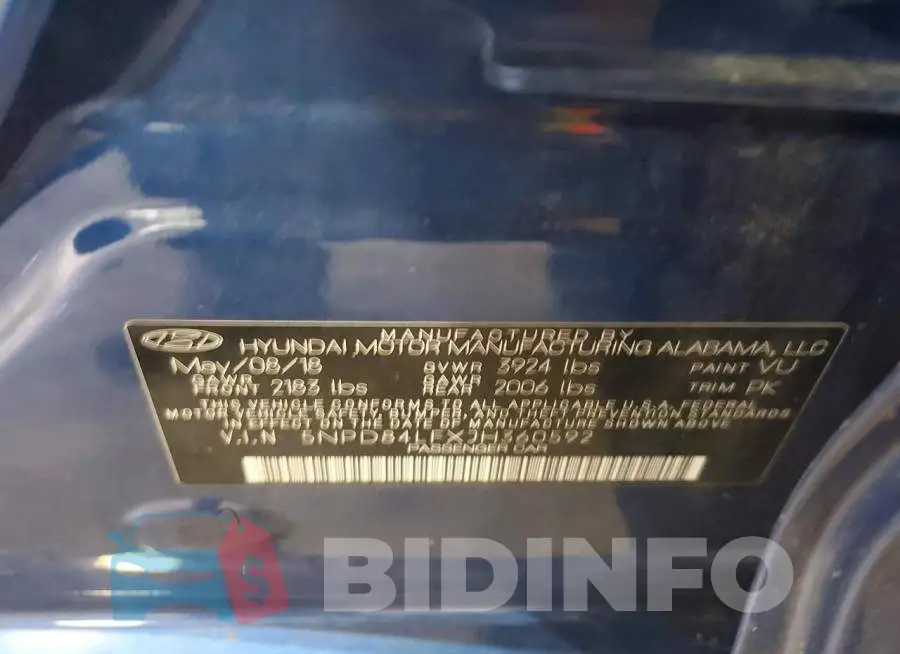 5NPD84LFXJH360592 Photo# 12