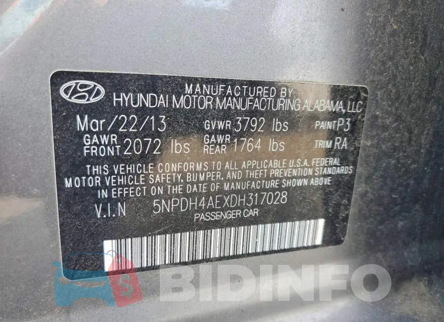 5NPDH4AEXDH317028 Photo# 12