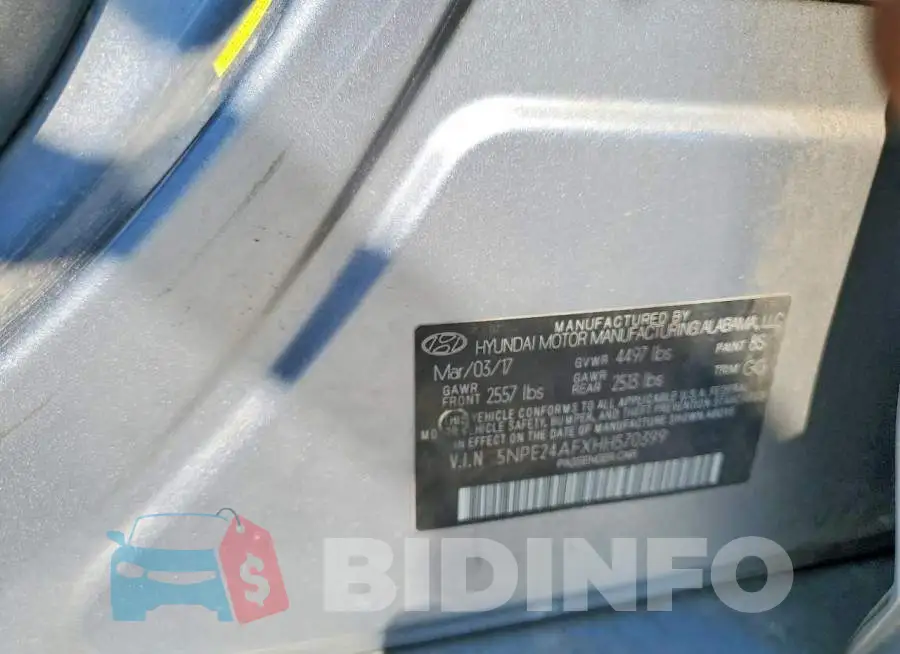 5NPE24AFXHH570399 Photo# 12