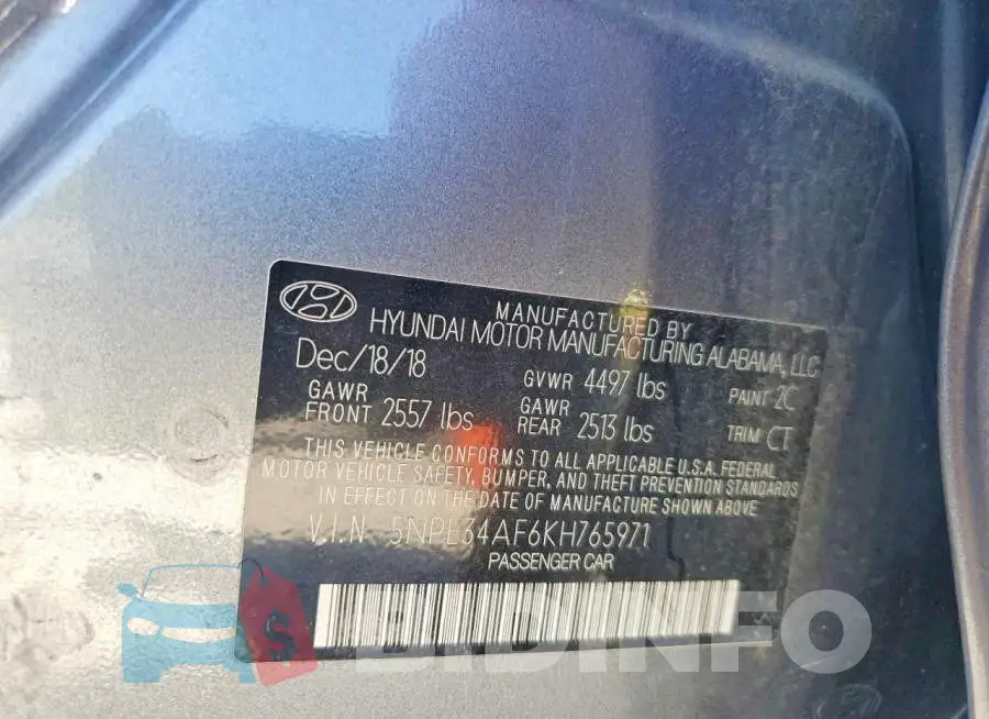 5NPE34AF6KH765971 Photo# 13
