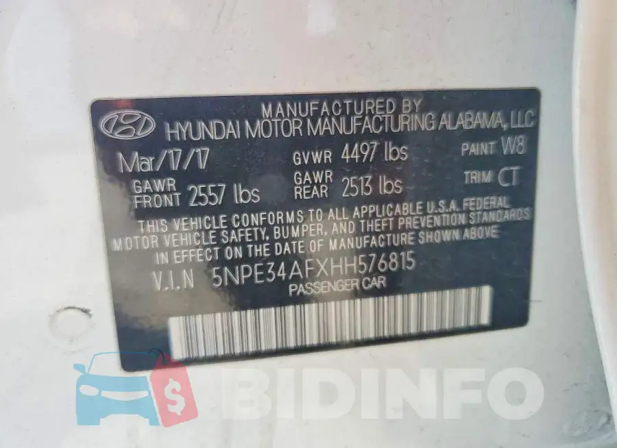 5NPE34AFXHH576815 Photo# 12