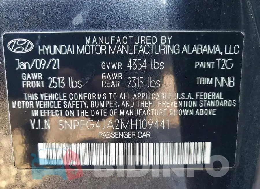 5NPEG4JA2MH109441 Photo# 13