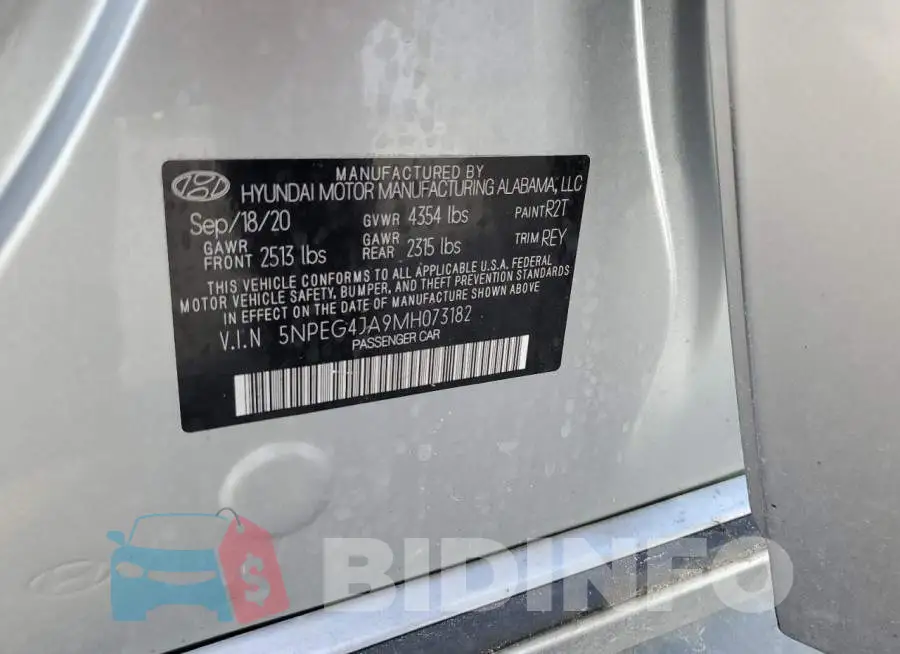 5NPEG4JA9MH073182 Photo# 13