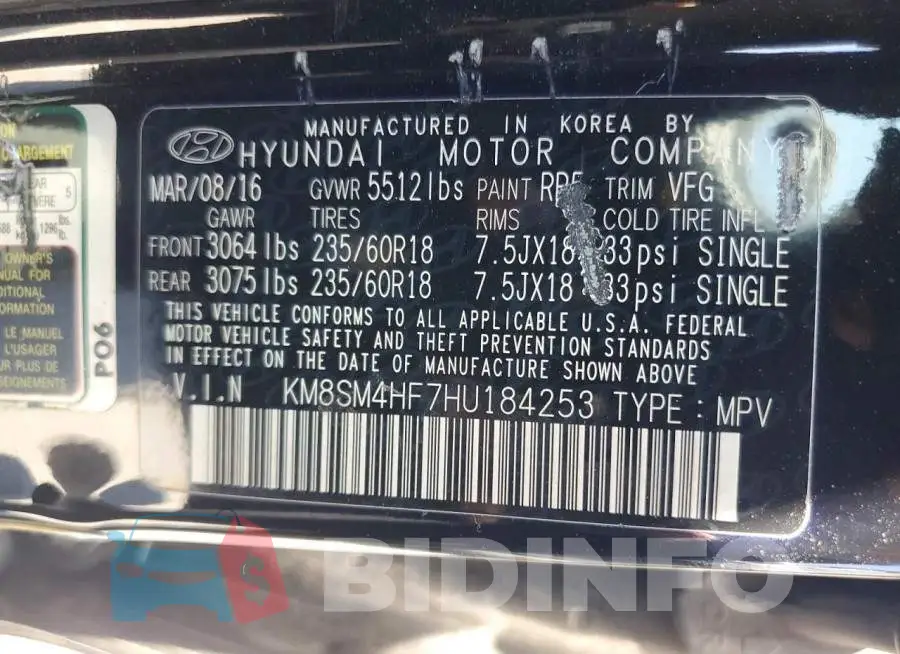 KM8SM4HF7HU184253 Photo# 13