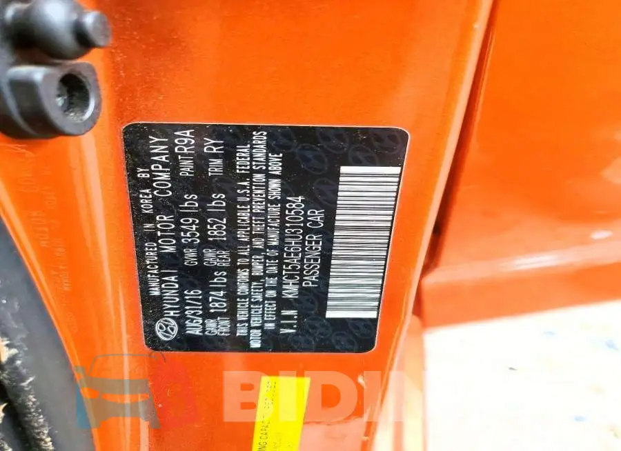 KMHCT5AE6HU310584 Photo# 12