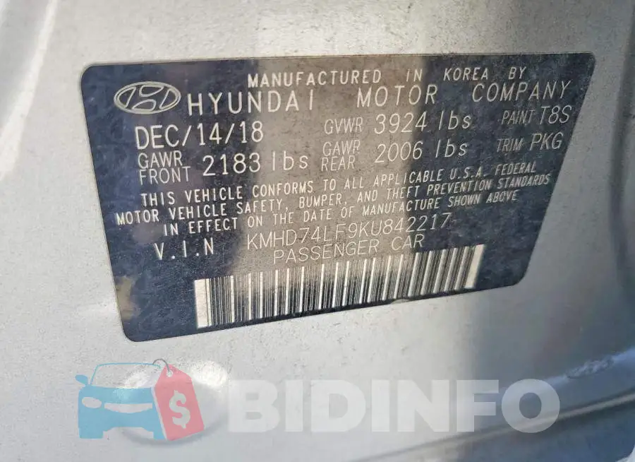 KMHD74LF9KU842217 Photo# 12