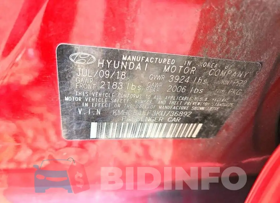 KMHD84LF3KU736892 Photo# 13