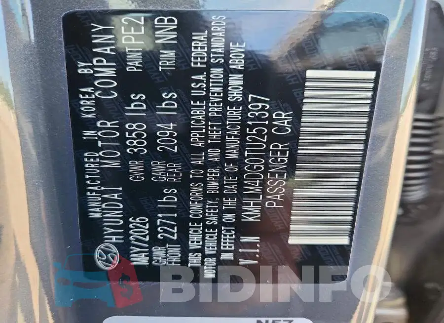 KMHLM4DG0TU251397 Photo# 12