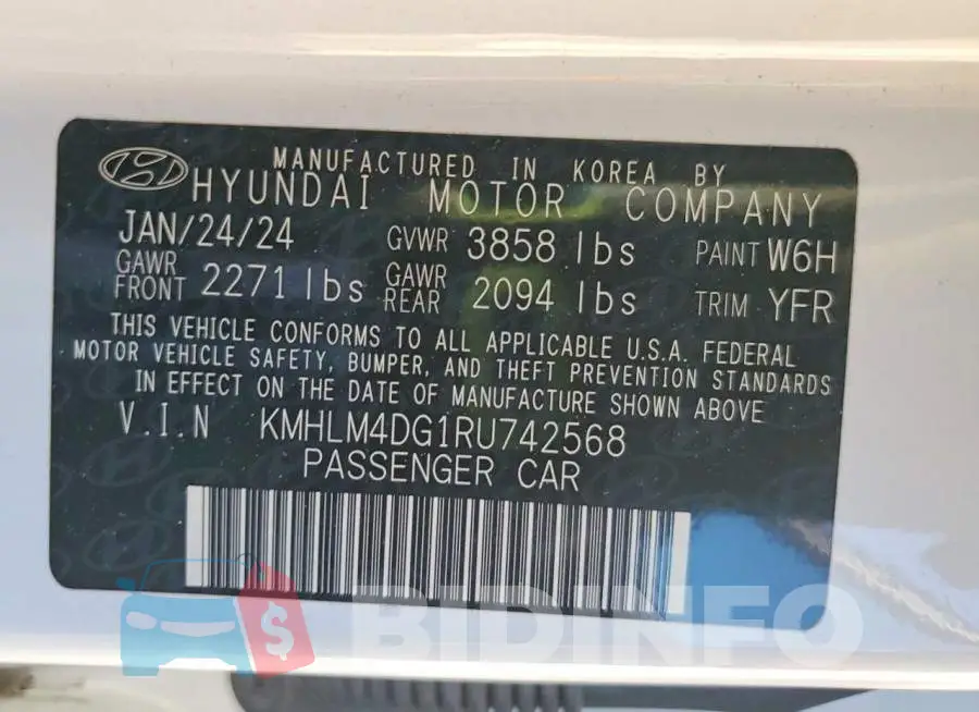 KMHLM4DG1RU742568 Photo# 12
