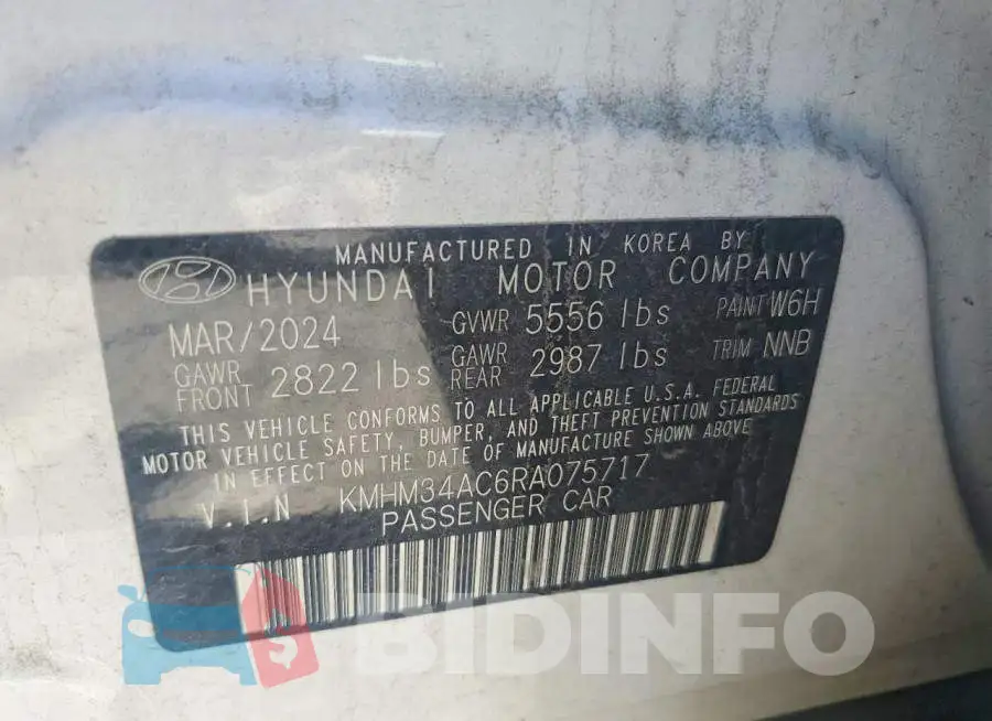 KMHM34AC6RA075717 Photo# 13