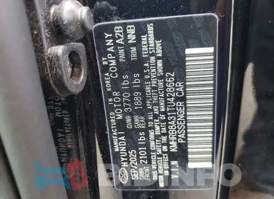 KMHRB8A31TU428662 Photo# 12