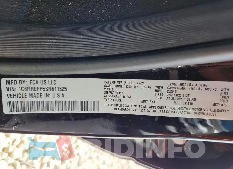 1C6RREFP5SN611525 Photo# 12