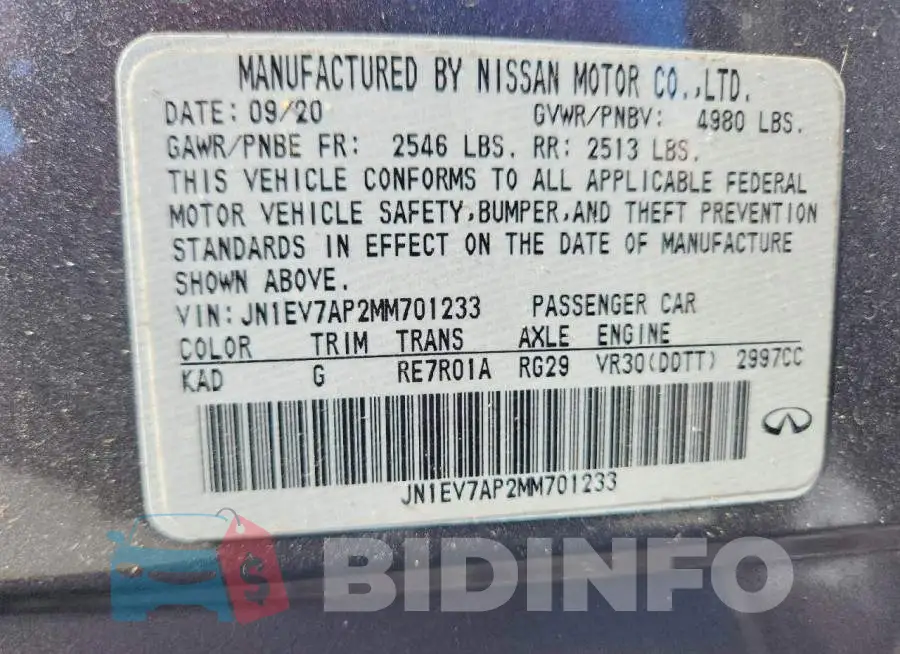 JN1EV7AP2MM701233 Photo# 13