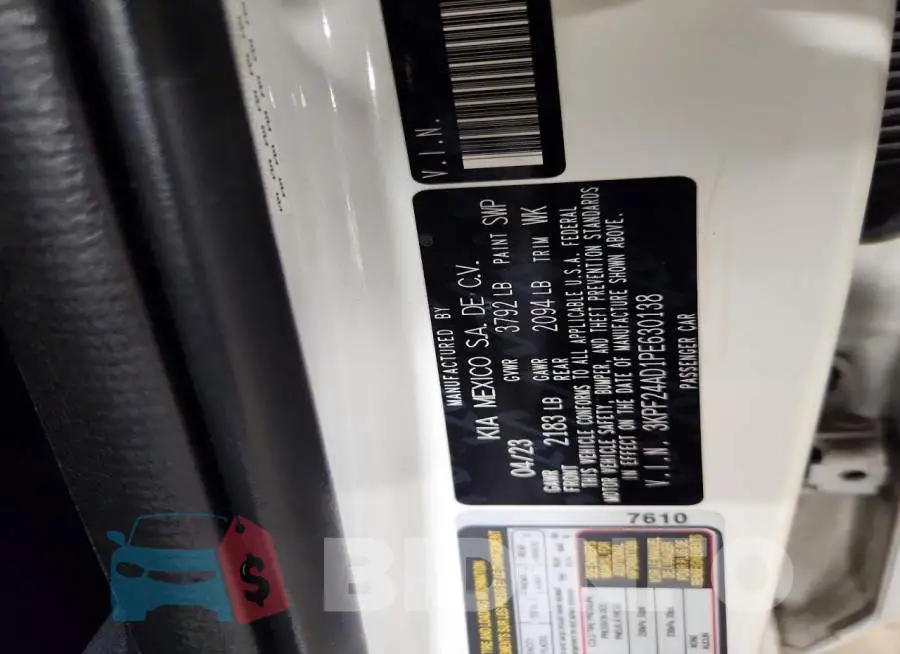 3KPF24AD1PE630138 Photo# 12