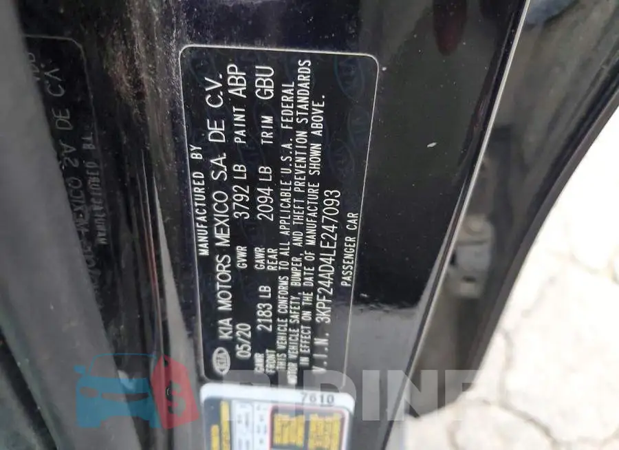 3KPF24AD4LE247093 Photo# 12