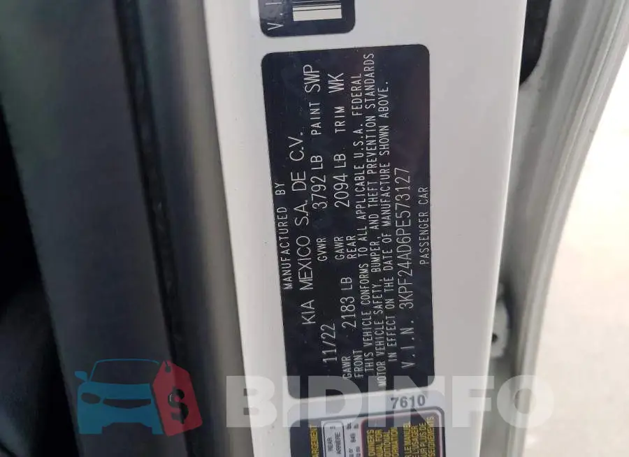 3KPF24AD6PE573127 Photo# 13