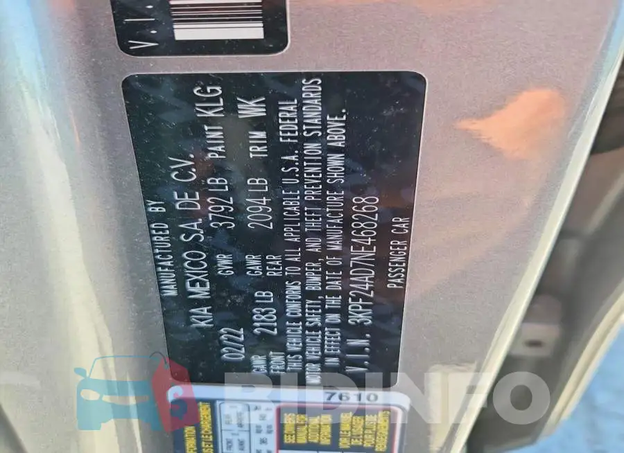 3KPF24AD7NE468268 Photo# 12