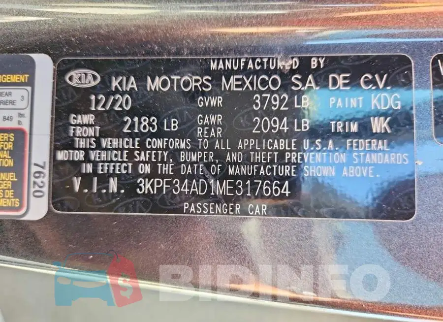 3KPF34AD1ME317664 Photo# 13