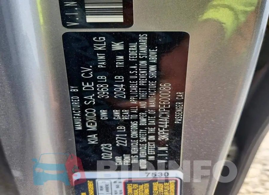 3KPF44ACXPE600086 Photo# 12