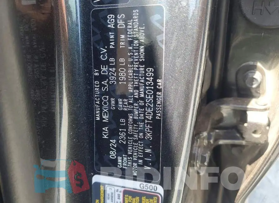 3KPFT4DE2SE013499 Photo# 13