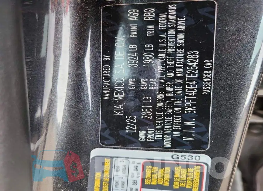 3KPFT4DE4TE264283 Photo# 12