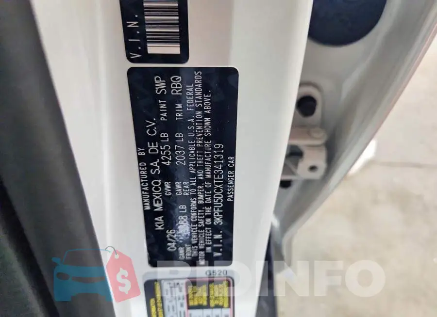 3KPFU5DCXTE341319 Photo# 12